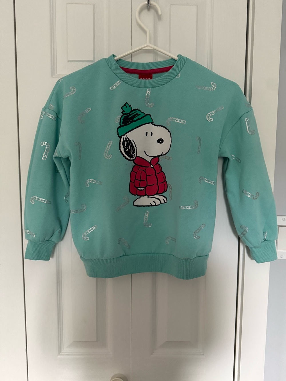Peanuts Teal Kids Snoopy Holiday Sweatshirt